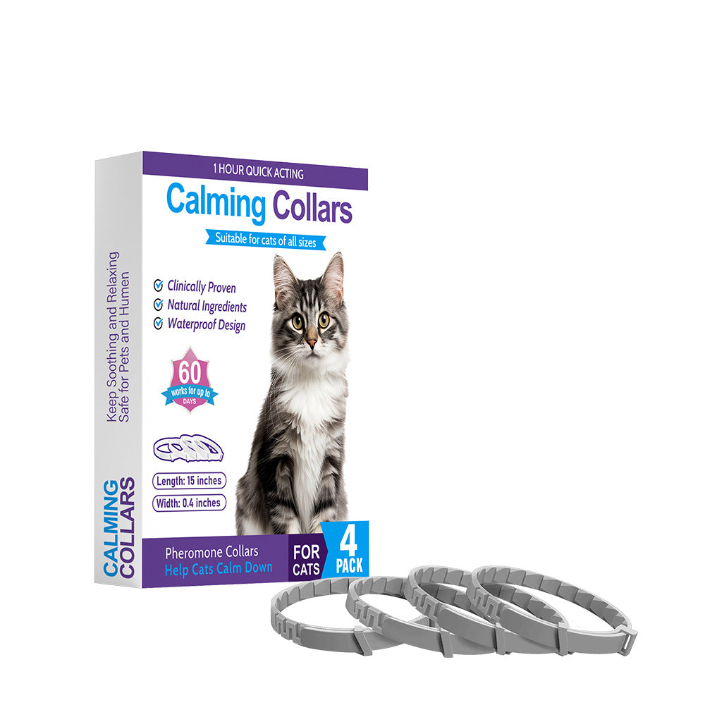 Pheromone Pet Comfort Collar for Cats and Dogs (4 Pack)