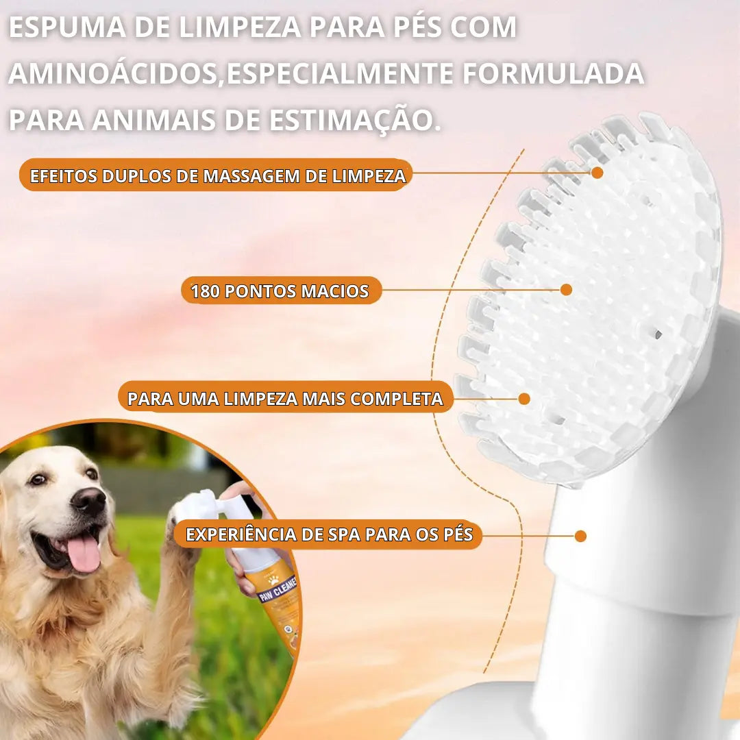 Limpeza das patas do seu animal de estimação sem sabão