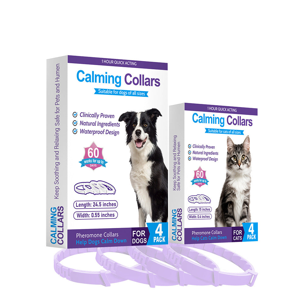 Pheromone Pet Comfort Collar for Cats and Dogs (4 Pack)
