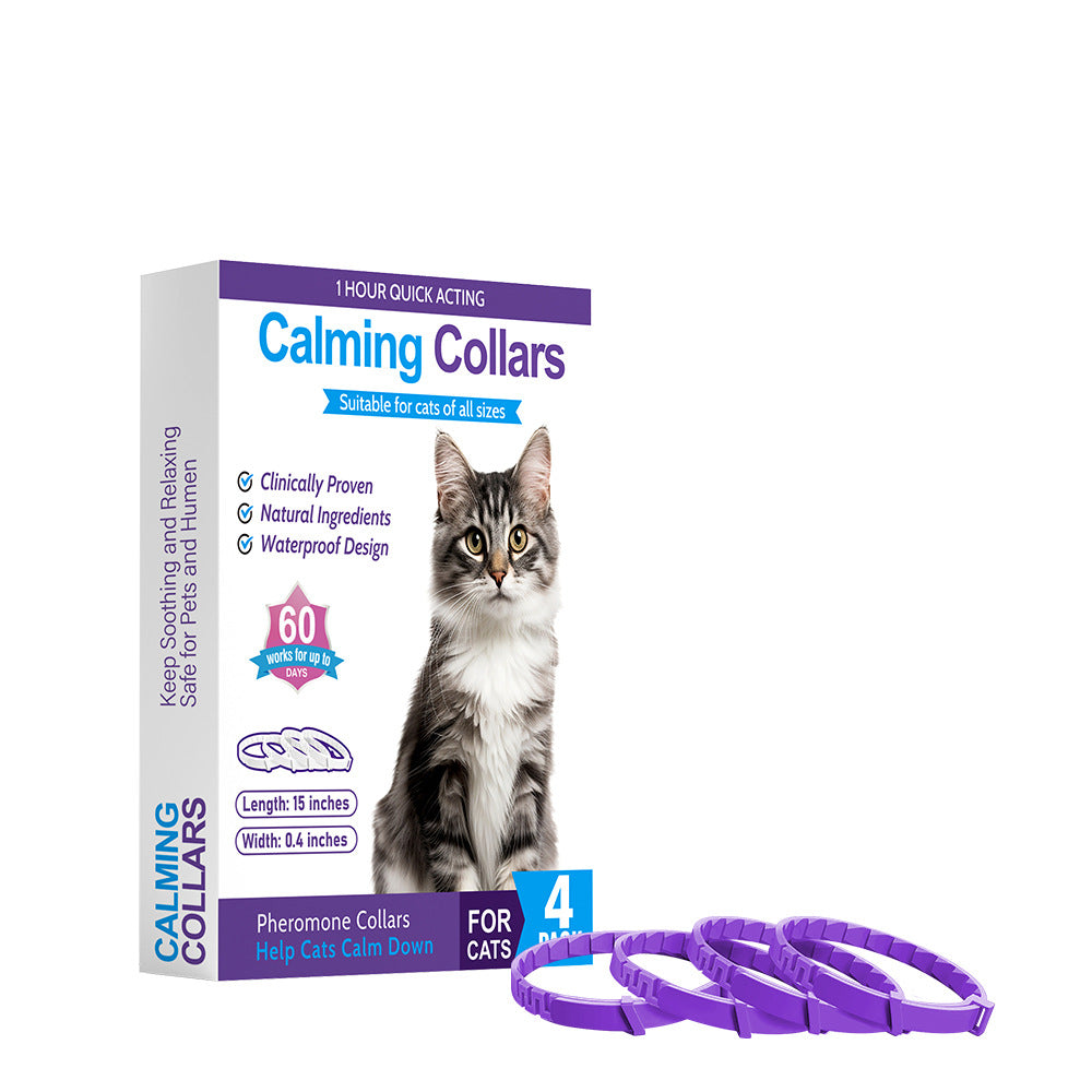 Pheromone Pet Comfort Collar for Cats and Dogs (4 Pack)