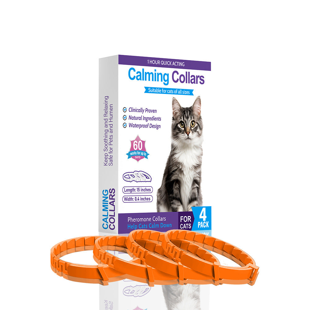 Pheromone Pet Comfort Collar for Cats and Dogs (4 Pack)