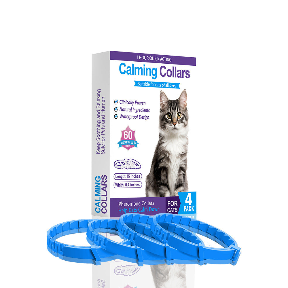 Pheromone Pet Comfort Collar for Cats and Dogs (4 Pack)